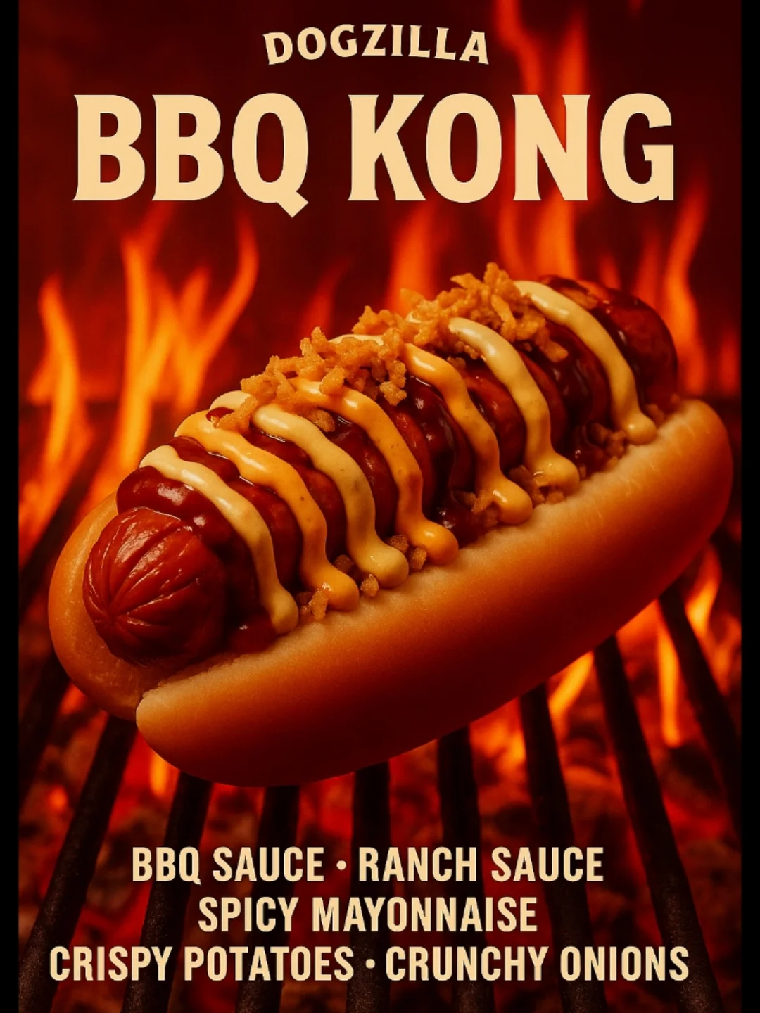 DOGZILLA Hotzilla - Acılı gourmet hot dog jalapeño sosu ile