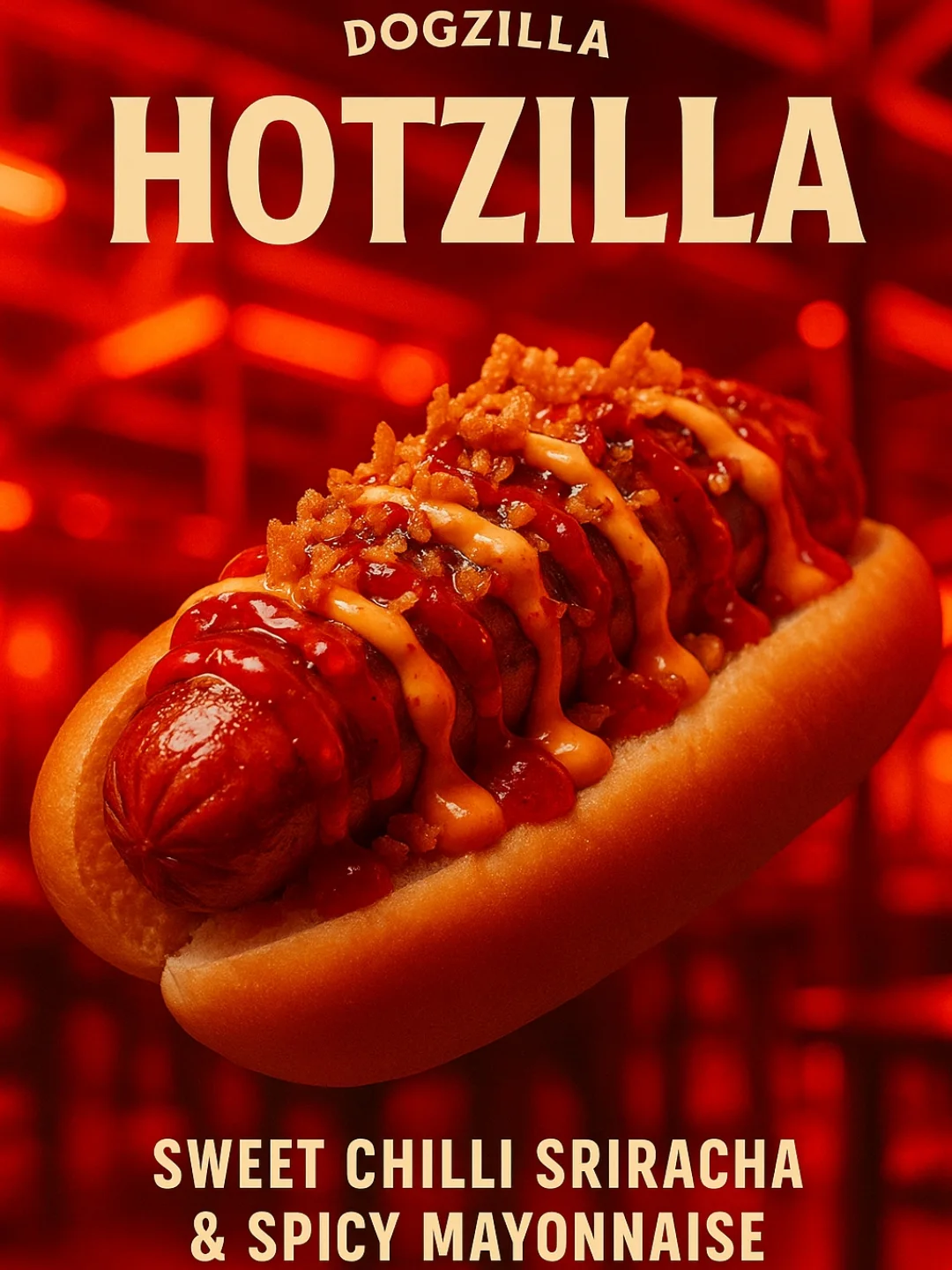 DOGZILLA BBQ Kong - Tütsülenmiş barbekü hot dog